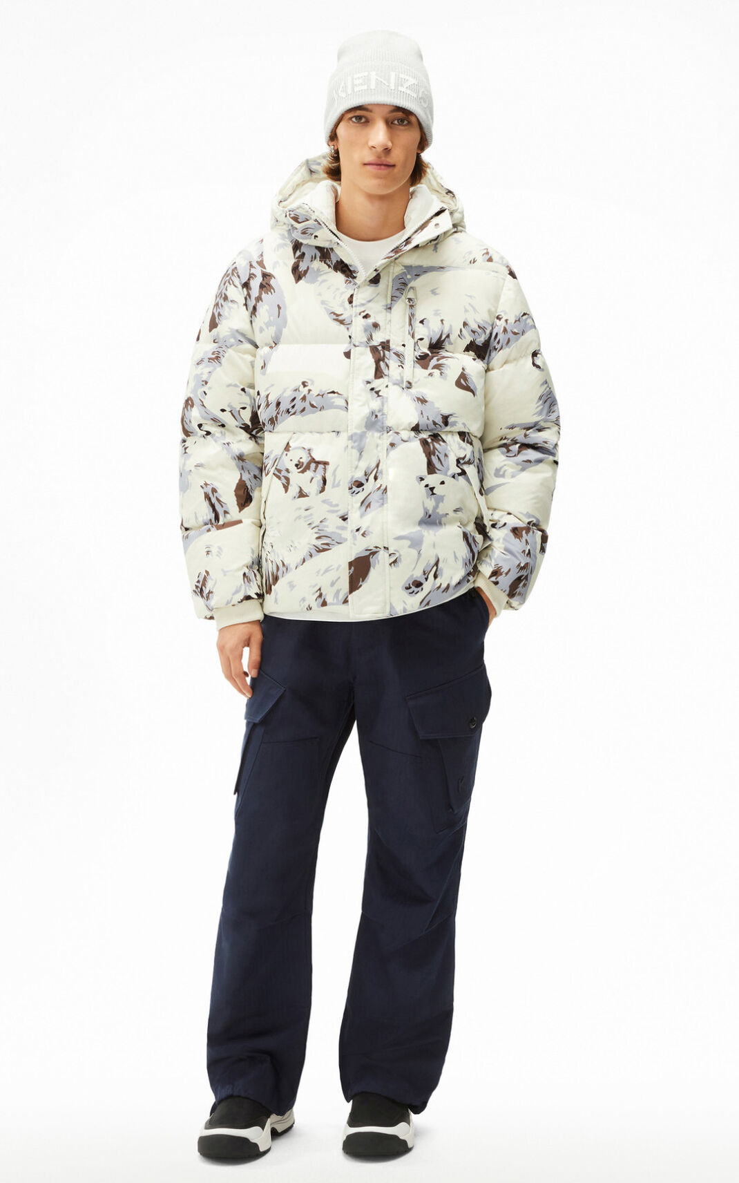 Doudoune Kenzo Homme Polar Bear The Hiver Capsule Blanche RHYJO-0218